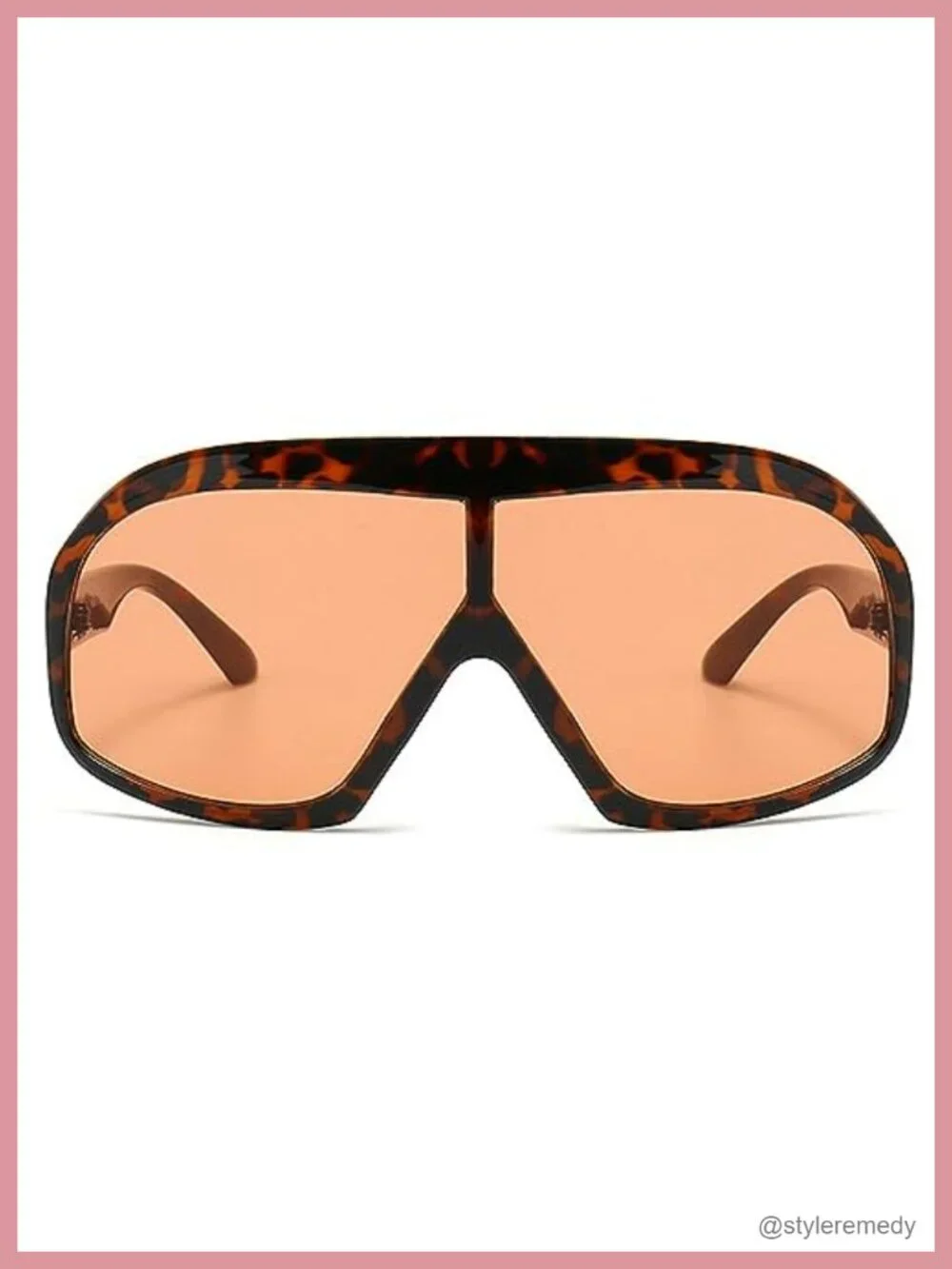 Oversized Square Sunglasses UV400 Shield Plastic Frame Unisex Retro Eyewear